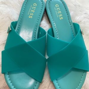 Guess Sandals-teal blue